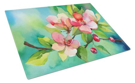 NEW Arkansas Apple Blossom in Watercolor Glass Cutting Board Decorative Tempered Glass Kitchen Cutting and Serving Board Large Size Chopping Boar